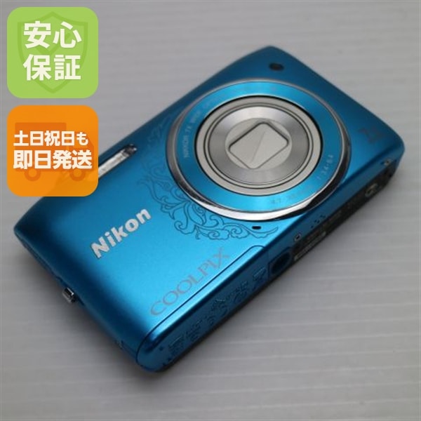 新品同様 COOLPIX S3500 オリエンタルブルー デジカメ Nikon 116