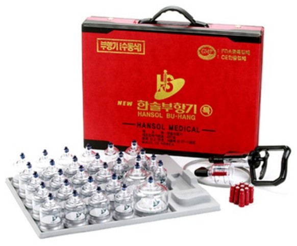 ハンソルマッサージカップセット 30個 ハンディケース入り ポンプマッサージカップ 吸圧器 吸入入口