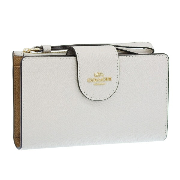 コーチ 長財布 レディース アウトレット レザー チョーク XGRN TECH WALLET C2869IMCHK COACH
