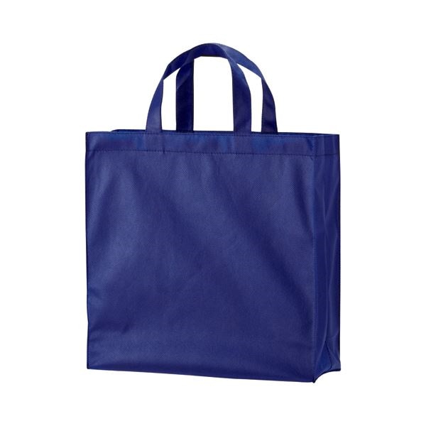 （まとめ） TANOSEE 不織布バッグ 小 ヨコ320タテ330マチ幅110mm ネイビー 1パック（10枚） 10セット