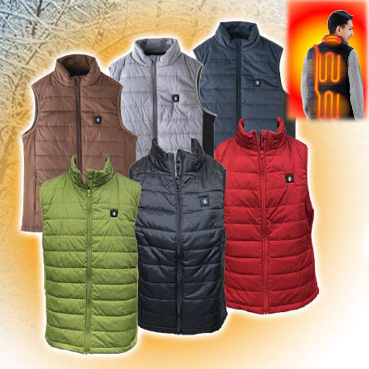 26%OFF スピードヒート 温熱ベスト 予備バッテリー1個付き 温度調整機能付き メンズ レディース 防寒 ヒーター内臓