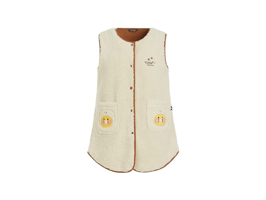 フルピフレンズ ロングウールベスト_チュンシク