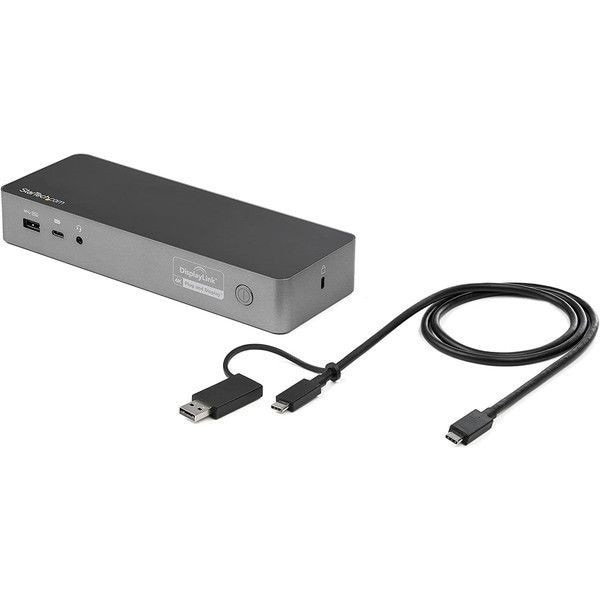 StarTech DK30C2DPPD ブラック&スペースグレー [ドッキングステーション USB Type-C & USB-A デュアル4K60Hz 60W USB PD] メーカー直送