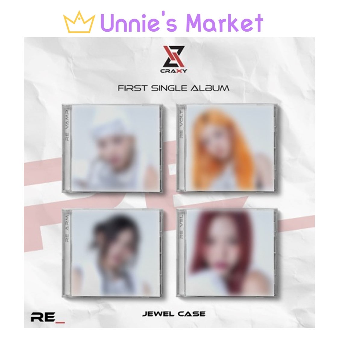 [SET] CRAXY - RE_ Jewel Case ver. / 1st Single Album