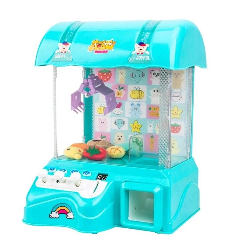 クレーンゲーム おもちゃ UFキャッチャー ぬいぐるみ*6個 B 電動 音楽 LEDライト ス