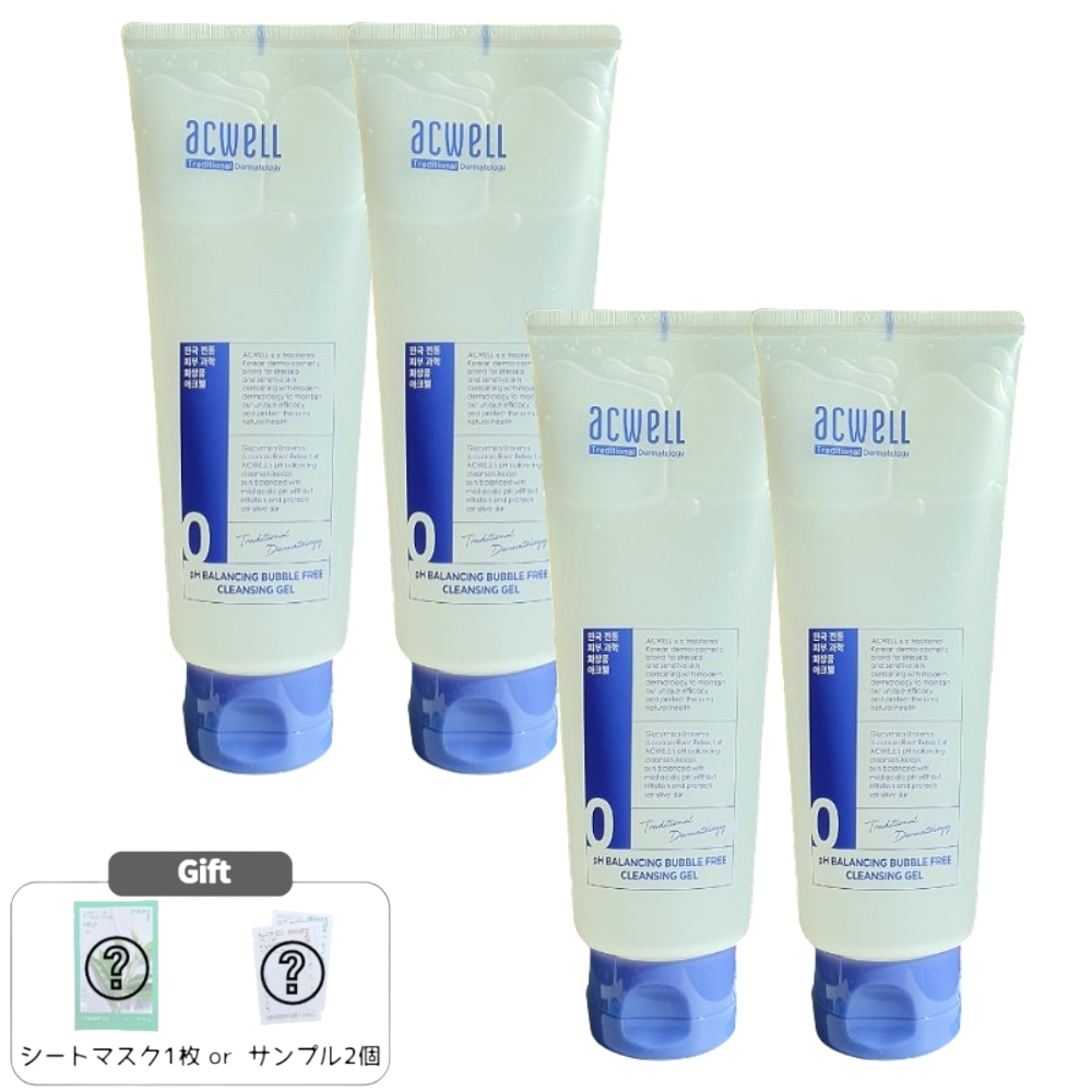 [pHバランシングバブルフリークレンジングジェル160ml×4本セット] 敏感肌に優しい低刺激毛穴汚れ＆保湿ケアデュアルパック 5,368円