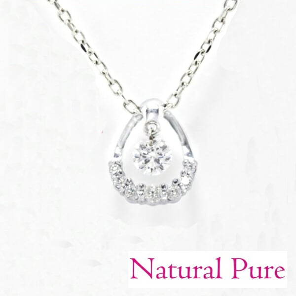 【即納】ナチュラルピュア レディース キュービック ジルコニア ステンレス ネックレス NATURAL PURE NP-223 金属アレルギー対応 ノンアレルギー アクセサリー アクセ 可愛い