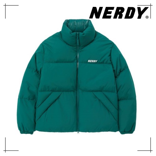 NERDY 公式正規品 エッセンシャル ダウンジャケット ダークグリーン 韓国ファッション