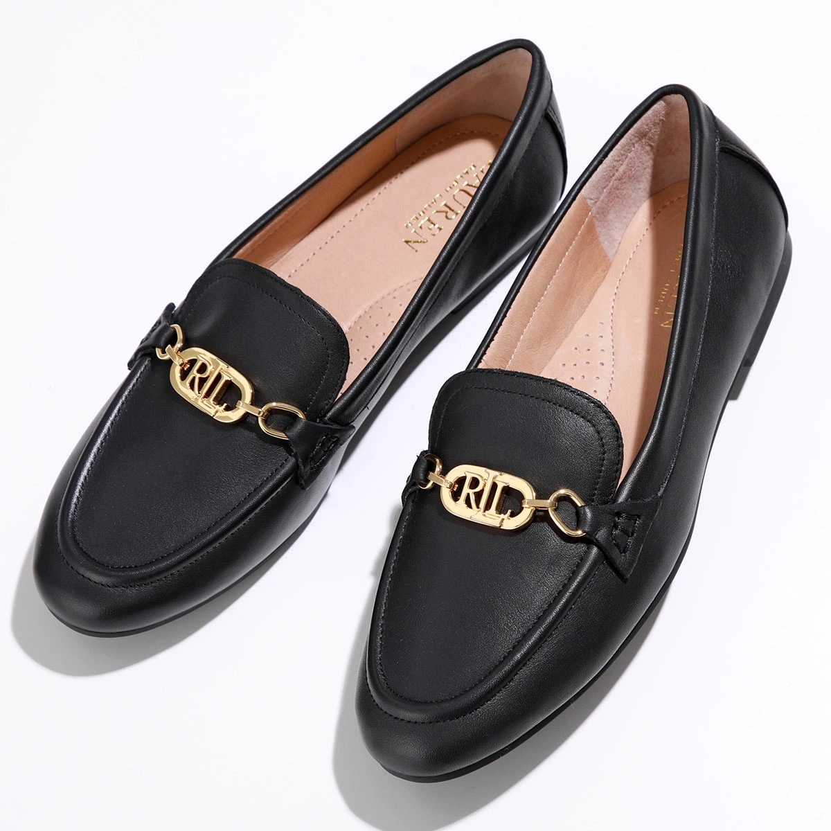 Lauren Ralph Lauren ローレンラルフローレン ローファー AVERI アヴェリ 802834983 レディース ビット ロゴ レザー シューズ 靴 001/BLACK