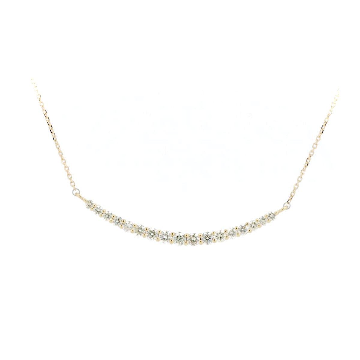 GSTV ラインダイヤモンド ネックレス 0.60ct K18YG(18金 イエローゴールド) 質屋出品