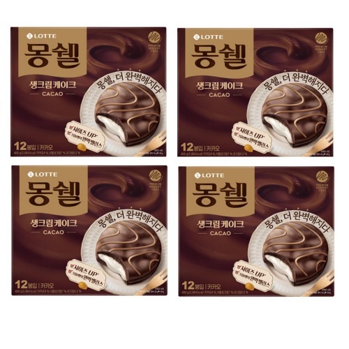 モンシェル生クリームカカオ408gx4おいしいスナック韓国食品