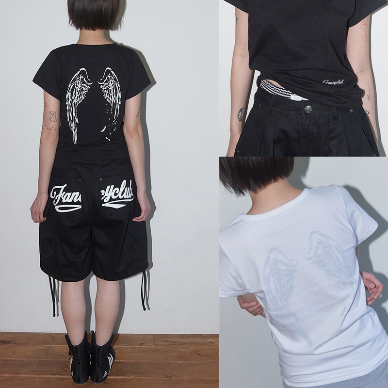 Reverse of Heaven Crop T-Shirt / リバース・オブ・ヘブン クロップTシャツ /BLUE / BLACK / GRAY