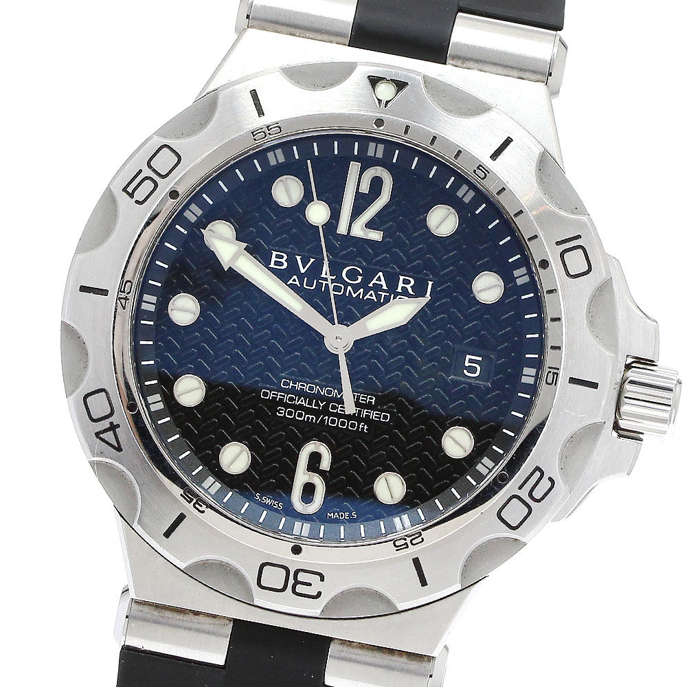 ブルガリ BVLGARI DP42SSD ディアゴノ スクーバ アクア デイト 自動巻き メンズ 保証書付き_916275【中古】