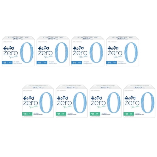 純粋な綿ゼロ正面生理用ナプキン中型16Px4パック+大型14Px4パック