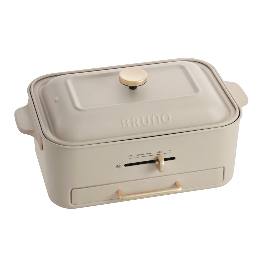 ブルーノ BOE109-GRG コンパクトグリルホットプレート　グレージュ BOE109GRG