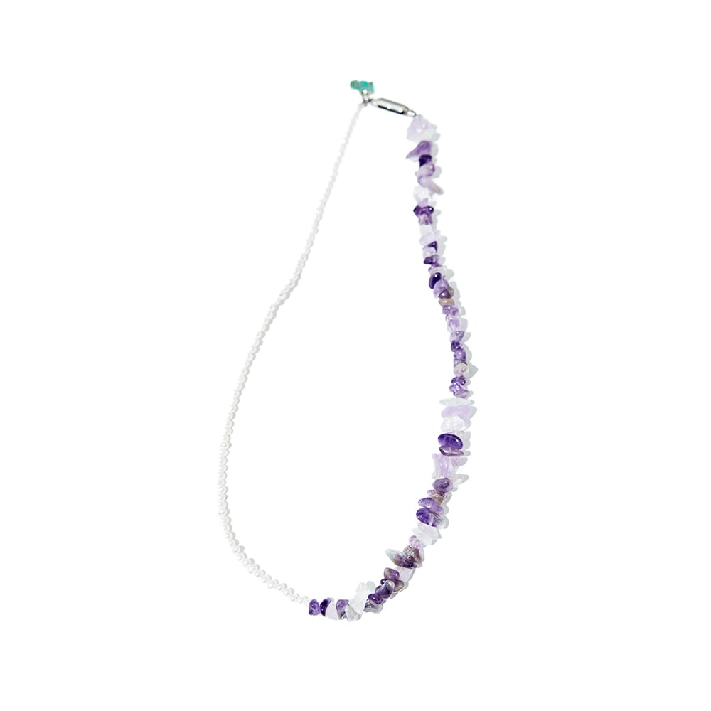 [ブラックピンクジェニー着用] PEARL n AMETHYST NECKLACE #17