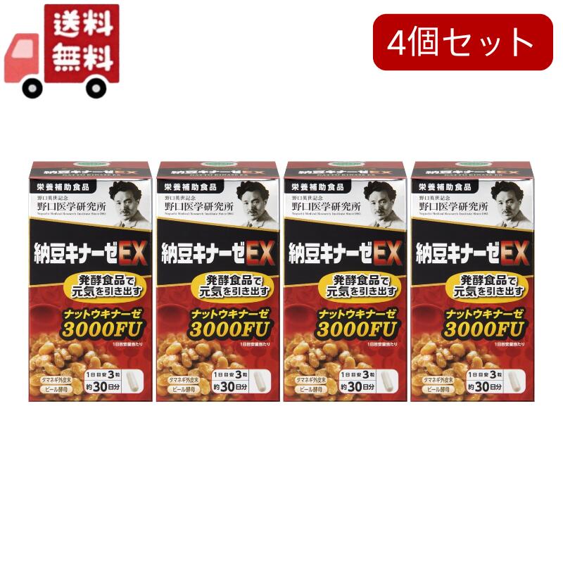 4個セット 野口医学研究所 納豆キナーゼEX 90粒【栄養補助食品】