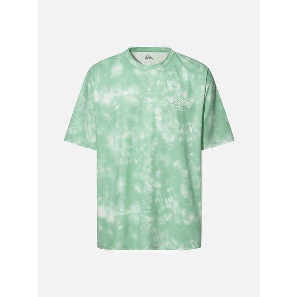 TIE DYE プリント半袖ラッシュガード (QG21RE511GRM)