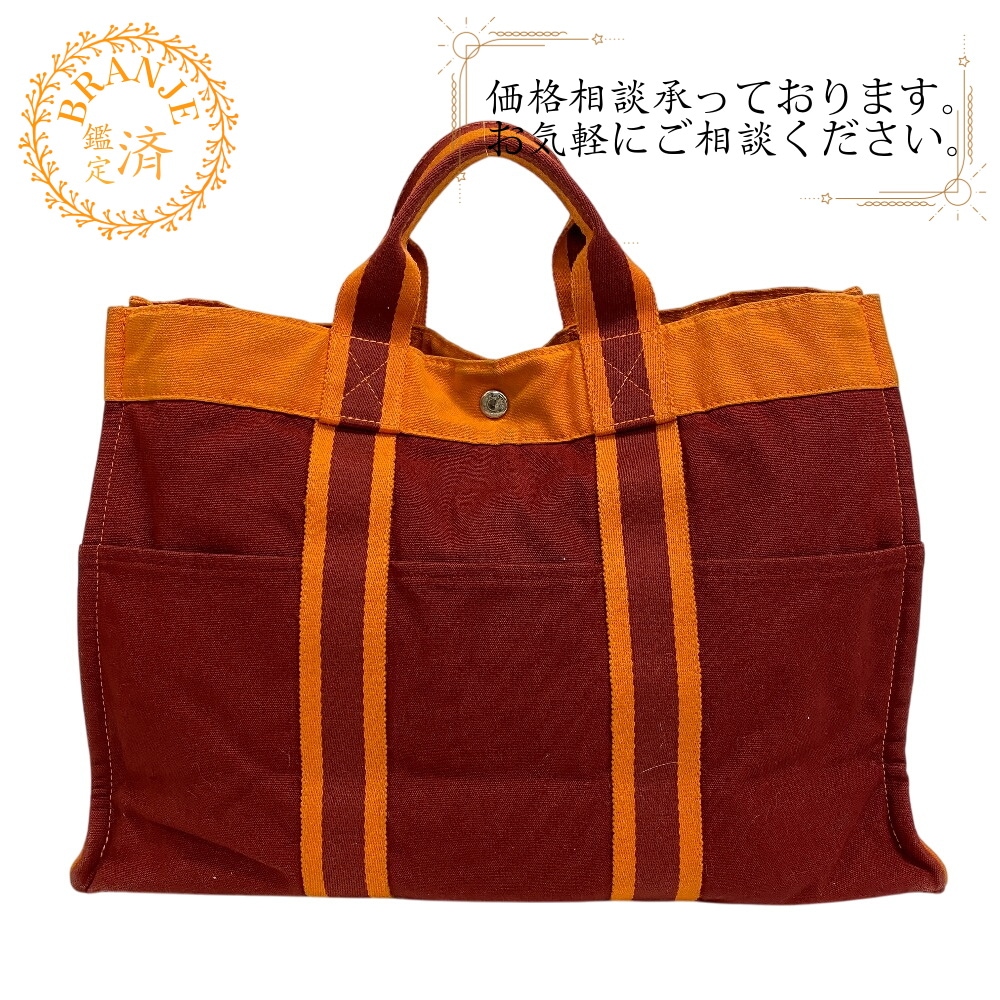 フールトゥMM ハワイフレンチフェスティバル限定 2002 フールトゥ キャンバス トートバッグ オレンジ ブランド