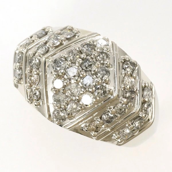 PT1000 リング 指輪 14号 ダイヤ 1.0 カード鑑別書 ジュエリー 中古 63,360円