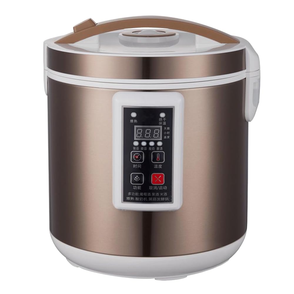 YQW 黒にんにく発酵器 7.5L大容量 多機能発酵機 独立した内部 タンクは均一に加熱 します ヨーグルト/納豆/キムチ/甘酒/自作酢/フルーツワイン対応 (28.5*28.5*35cm（7.5L）