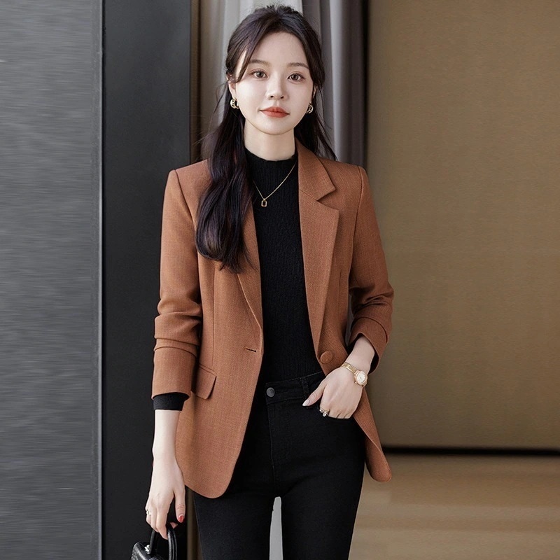 ブレザー 女性5春と小さな韓国の気質と秋の百 スリムウエストスーツトップス