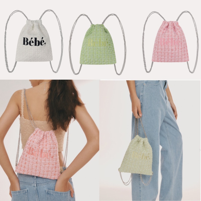 Bebe Tweed chain string 2wayバッグ