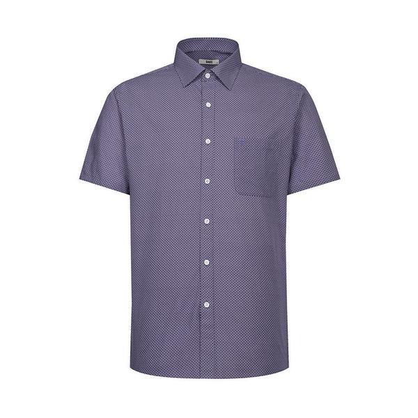 綿混紡プリント半袖シャツ スリムフィット_DLS2SHDS622ML 8,757円