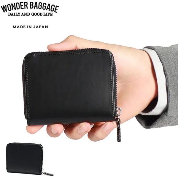 正規品2年保証 財布 メンズ 二つ折り コンパクト 二つ折り財布 ラウンドファスナー box型小銭入れ ブランド 革 小さい 日本製 BUTTERO ラウンドZIPウォレット WB-A-021