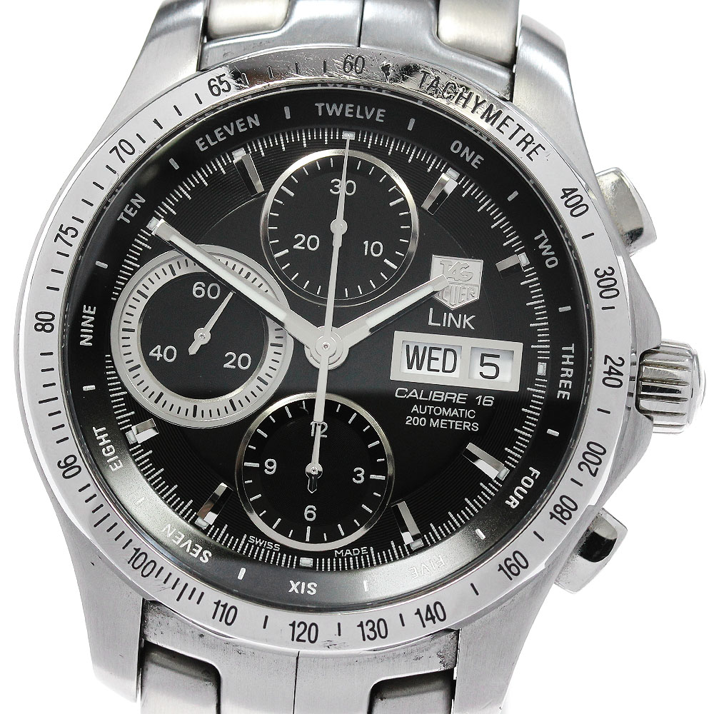 タグホイヤー TAG HEUER CJF211A.BA0594 リンク デイデイト クロノグラフ 自動巻き メンズ _845013【中古】