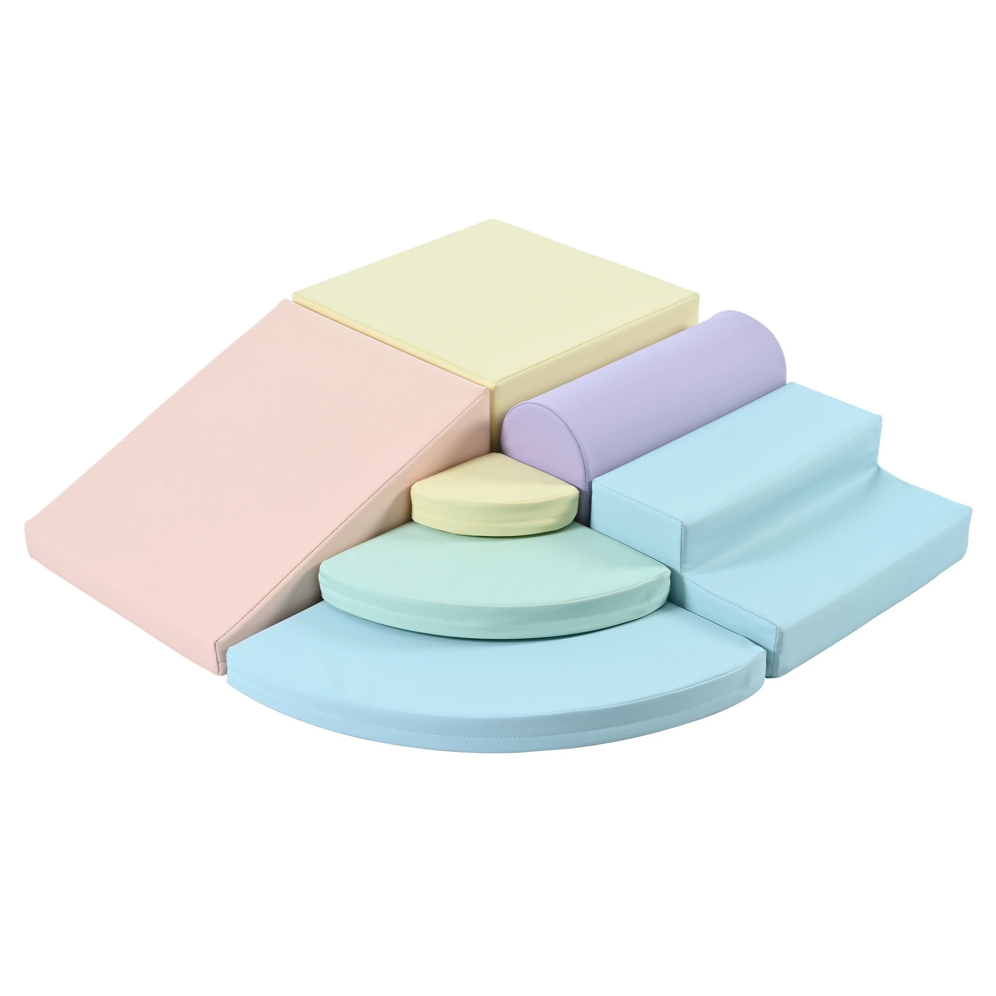 1624【レインボー】おもちゃ ソフトブロック アスレチック ブロック クッション 布製 玩具 大型 室内 遊具 滑り台 キッズスペース 子供 こども キッズ 幼児 保育園 保育用品 クリスマスプレゼ