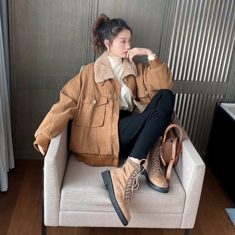 3色 アウター ブルゾン ジャケット シャンパー レディース 秋冬 かわいい 暖かい もこもこアウター ボア ジャケット ロングコート チェスターコート ショート丈 長袖 ボリューム袖 襟付き BIG