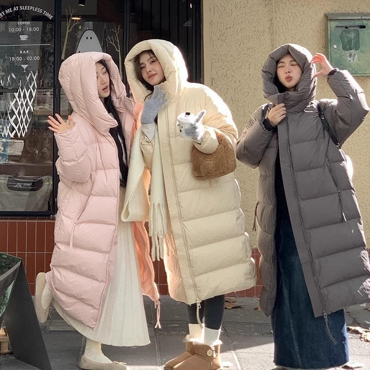 ホワイトグースダウン90ダウンジャケット女性用2025年冬新作スタイルミドル丈高級感超美形ファッションネットセレブジャケットトレンド