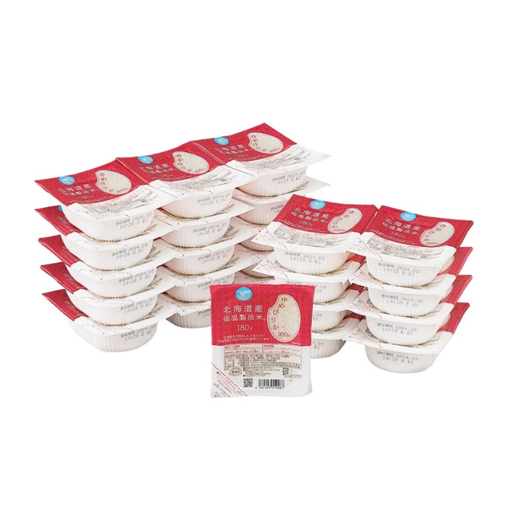 パックご飯 北海道産 ゆめぴりか 180g ×24個 国産米 100% 低温製法米