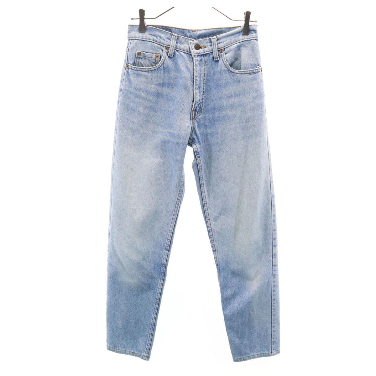 90s 610-0217 USA製 オールド テーパードデニムパンツ W29 ブルー ジーンズ メンズ 古着