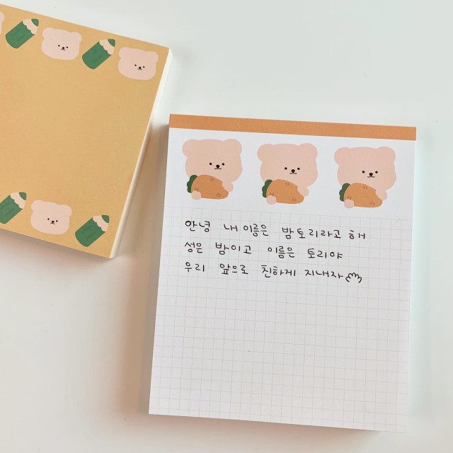 Qoo10 韓国直送 かわいい メモ 用紙 文房具 文具