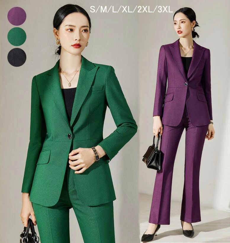 パンツスーツ レディース ビジネススーツ 細身 秋冬 2点セット ジャケット パンツ オフィス OL スーツ フォーマル 可愛い 通勤 きれいめ 女性用 スーツセット セレモニースーツ セットアップ