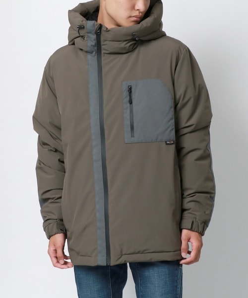 ダウンジャケット ダウン RESHAM/レーシャム 別注 防寒 防風 撥水 ファイバーダウン中綿フーディー メンズ レディース