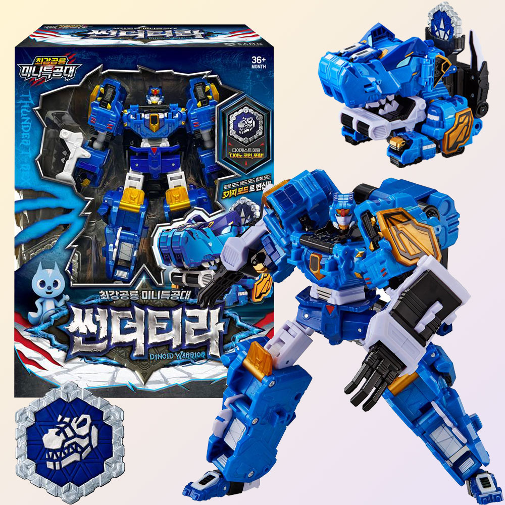 最強恐竜 ミニ特攻隊 サンダーティラ ティラノサウルス ボルト 変身ロボット おもちゃ