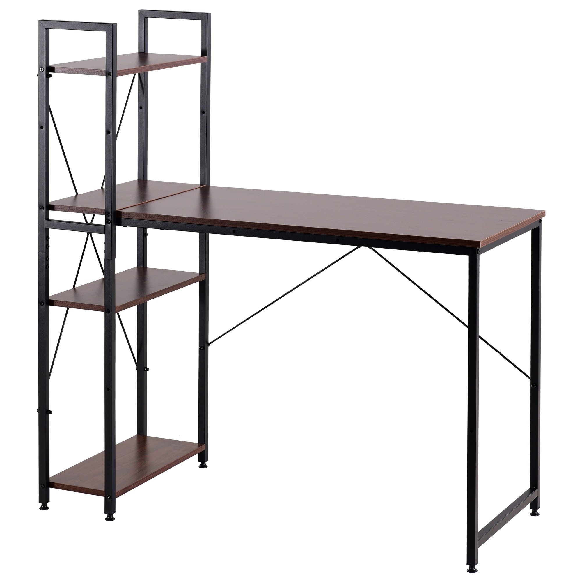 【国内出荷-送.料.無.料】【人気商品】パソコンデスクラック付き調整可能デスクワークデスク木製学習デスク～127