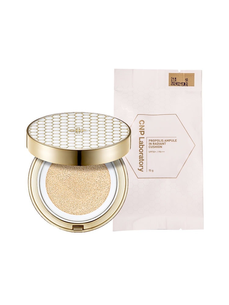 【チャアンパック】CNPプロポリスアンプルインラジアントクッション企画（本品15g+詰め替え15g）（SPF 50+PA+++）