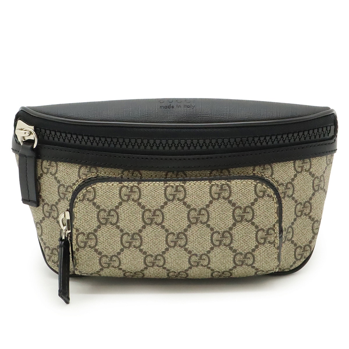 GGスプリーム ボディバッグ ベルトバッグ ウエストバッグ ウエストポーチ PVC レザー ベージュ ブラック 黒 450946