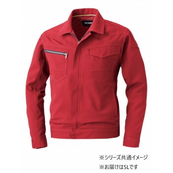 桑和 963 長袖ブルゾン 5Lサイズ レッド（43） SOWA