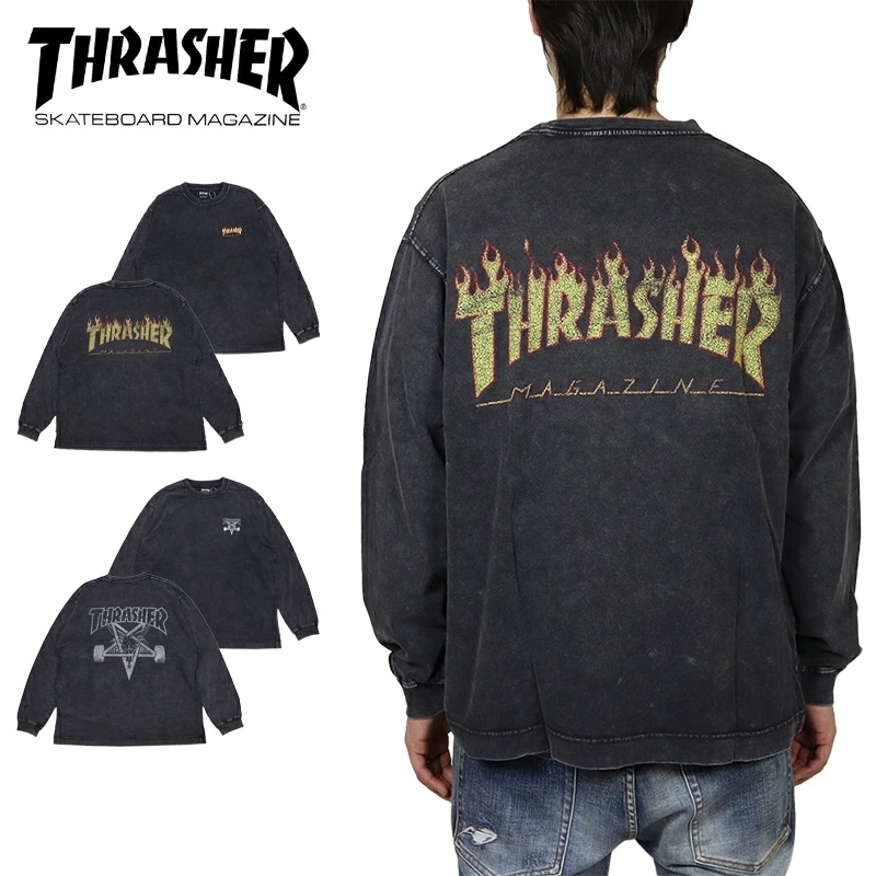 スラッシャー ロンT THRASHER Tシャツ 長袖Tシャツ メンズ レディース ブランド 大きいサイズ