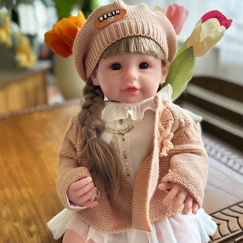 55 センチメートルリボーンシミュレーション人形ソフトビニールシミュレーション子供女の子コンパニオンおもちゃ