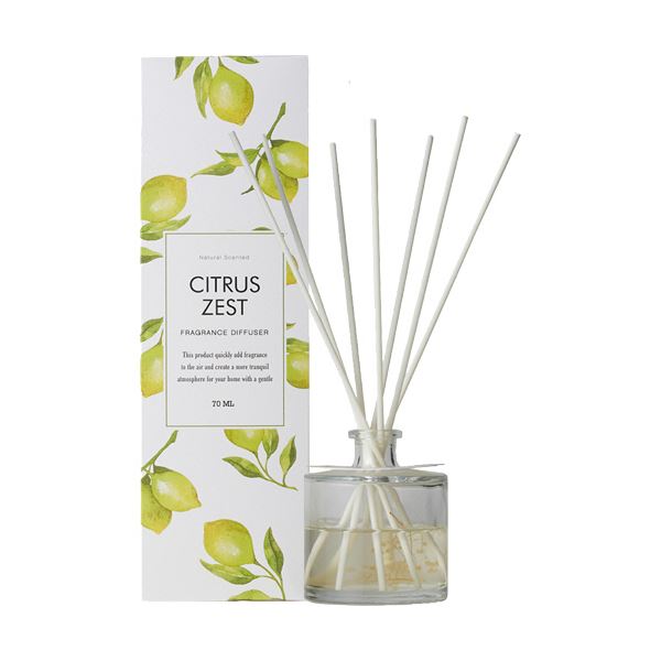 （まとめ） ユーロジャパンエレガンス Green Oasis リードディフューザー シトラスゼスト 70mL IDGO0006 1セット [x3セット]