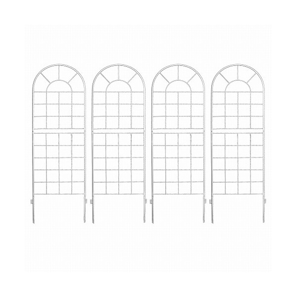 住まいスタイル クラシックフェンス ロータイプ 4枚組 ホワイト YB015L-4P-WHT メーカー直送