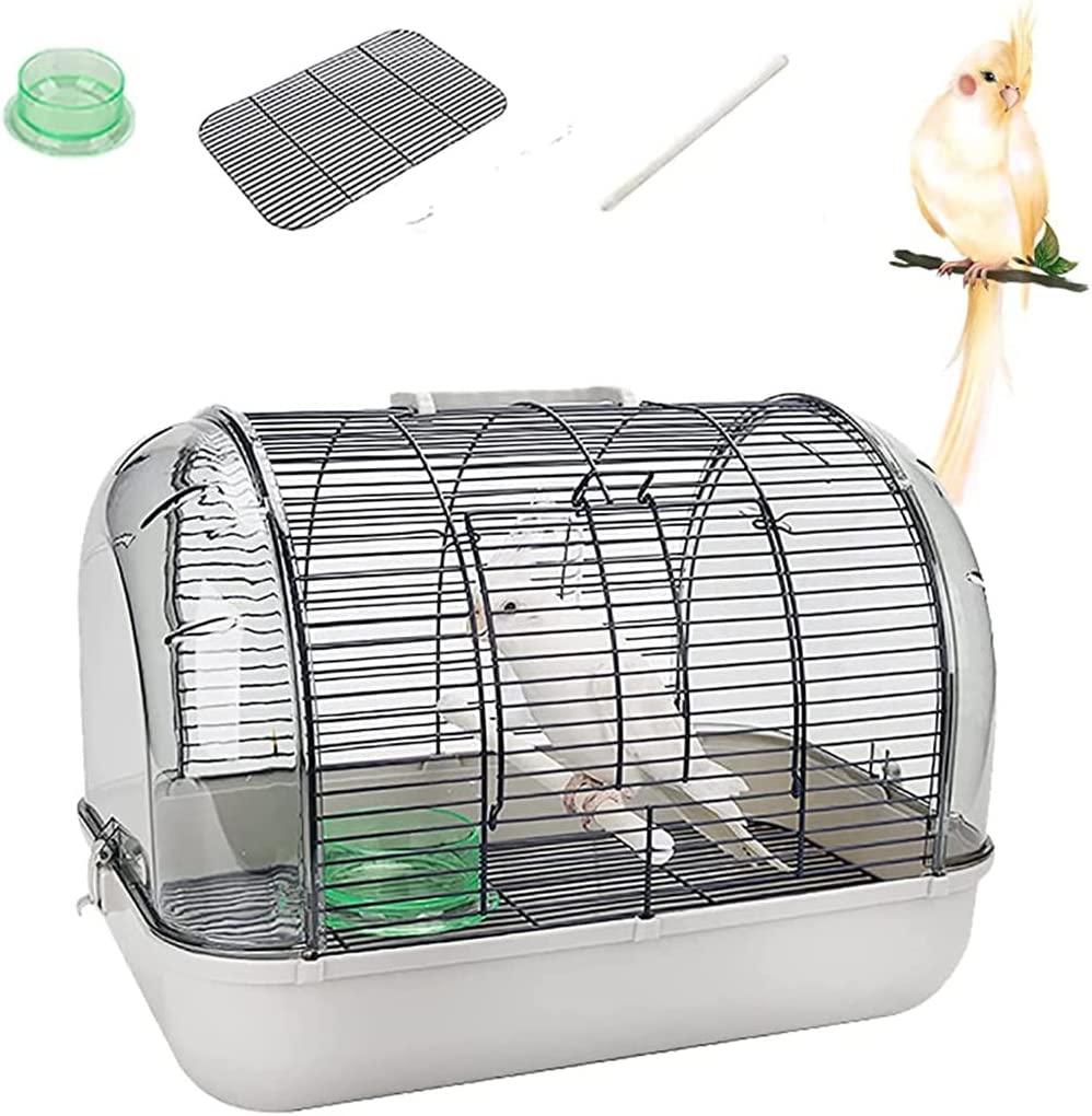 新品大人気 鳥 ケージ Lサイズ41*27*29 鳥かご お散歩ケージ お出かけ バードキャリア 鳥の巣 外出 小動物用 持ち運び 持ち手付き 旅行 通院 移動 防災 止まり木付き 通気 透明 インコ