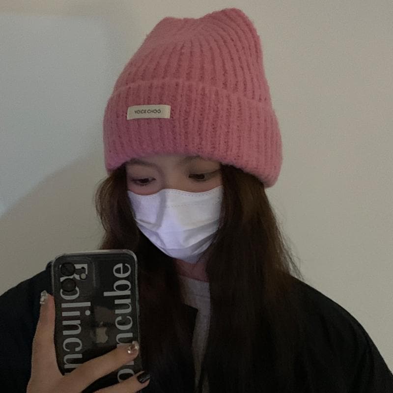 ニット帽 レディース 秋冬 ウール 折り返し 大きいサイズ 普段使い レジャー 厚手 防寒 暖かい 小顔効果 シンプル カジュアル 英字 ロゴ タグ ワンポイント 黒 茶 アイボリー