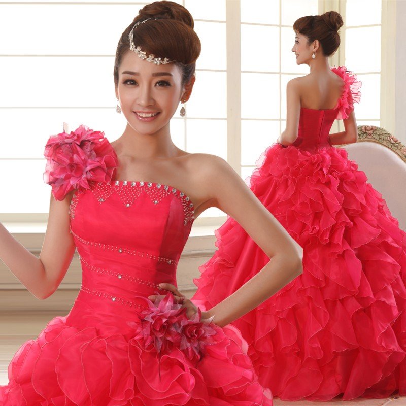 カラードレス ウェディングドレス ロングドレス 演奏会 コンサート 舞台衣装 大きいサイズ ワイン ローズ